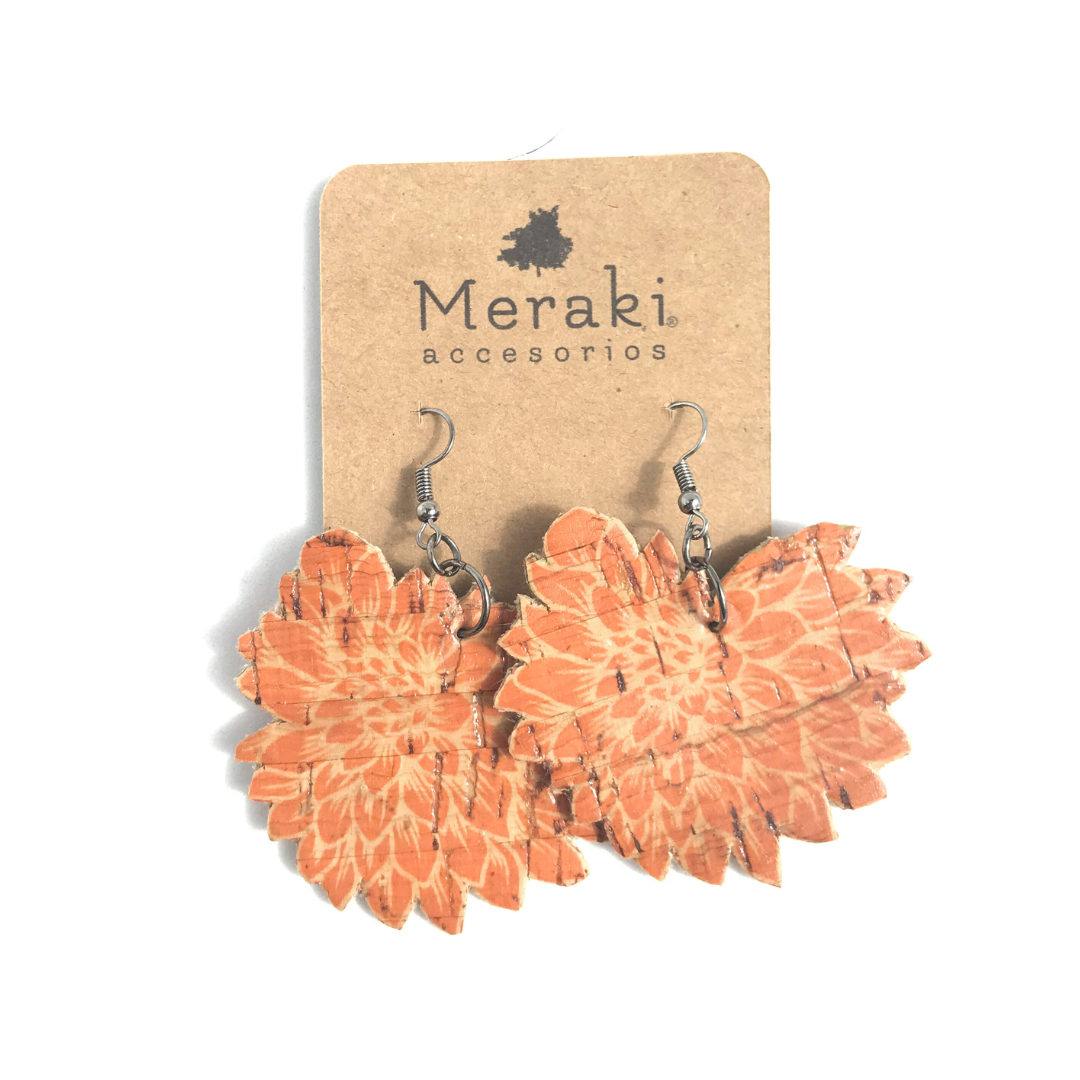aros de corcho meraki cork flores naranjas