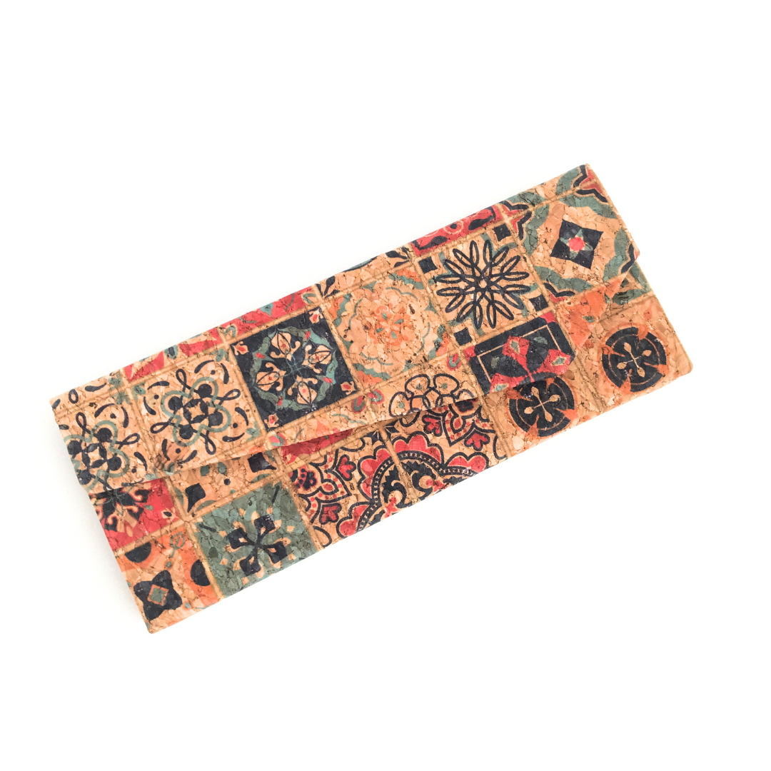 Estuche para lentes de corcho natural diseño plegable para cartera