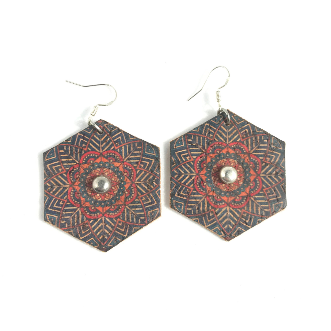 aros colgantes de corcho portugues boho