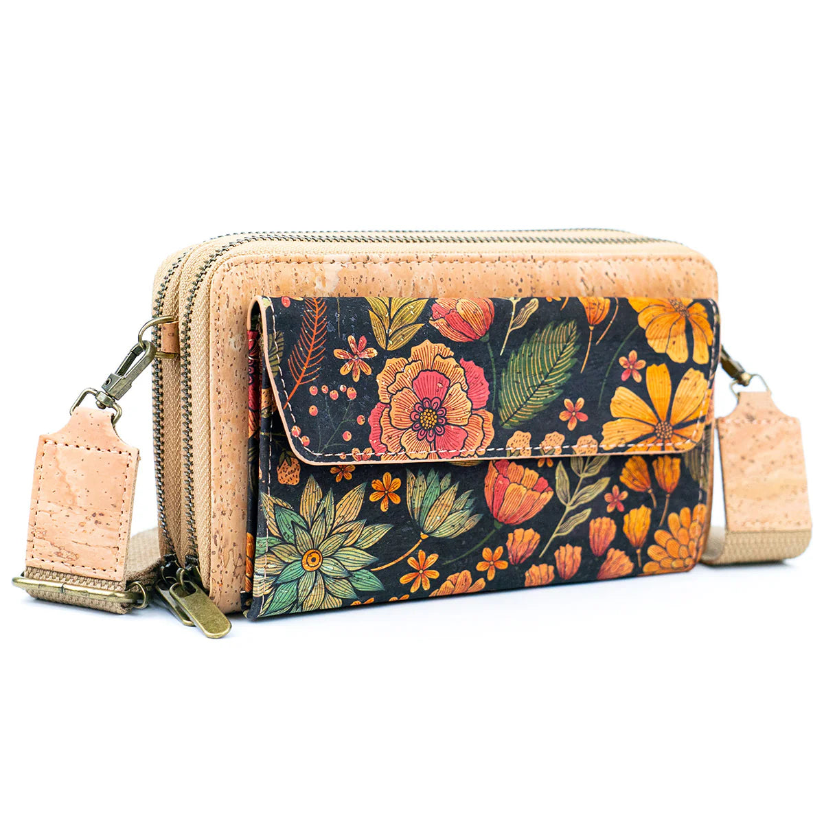 Cartera Bandolera portacelular mujer de corcho vegano sustentable