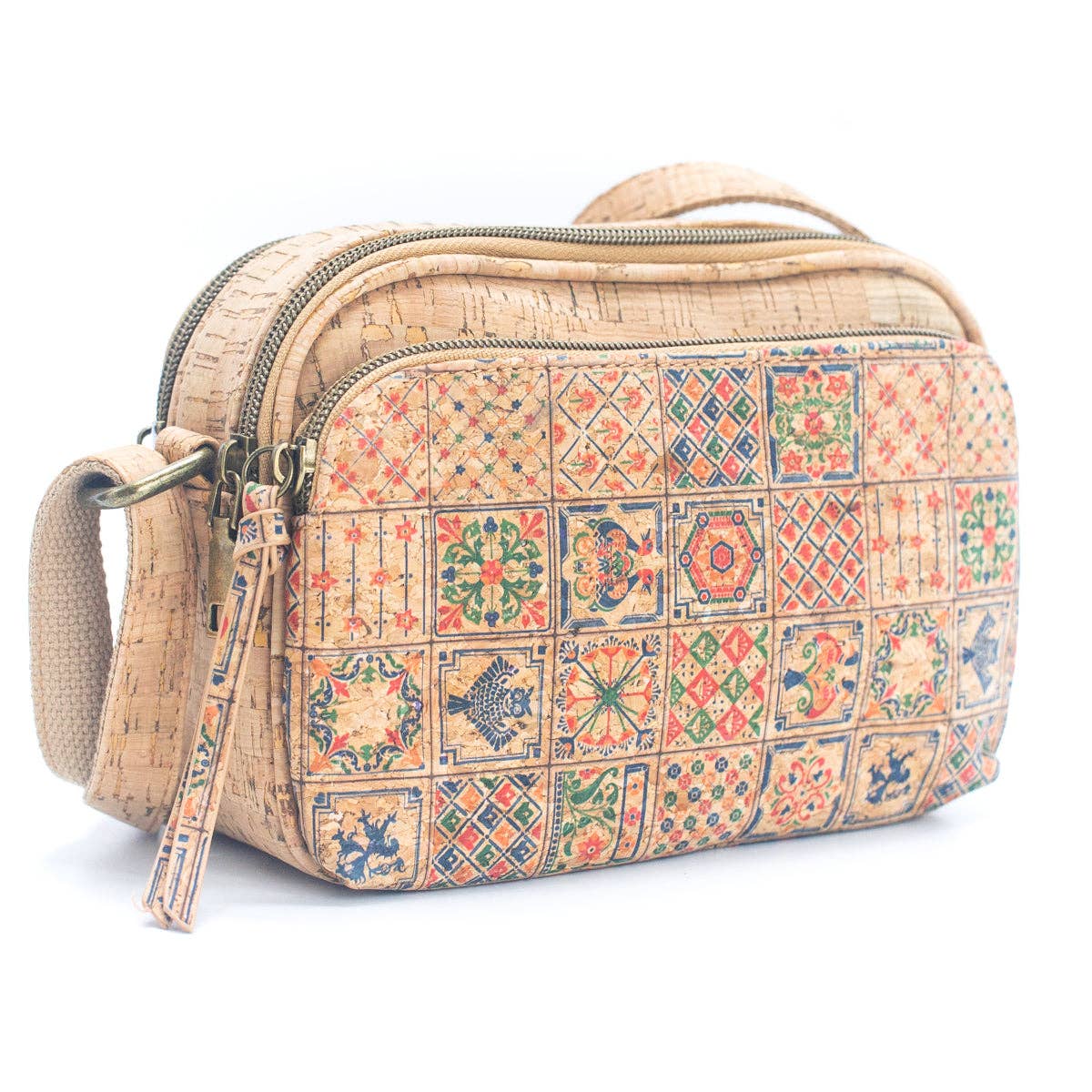 Cartera bandolera de corcho cuero vegano sustentable diseño portugués