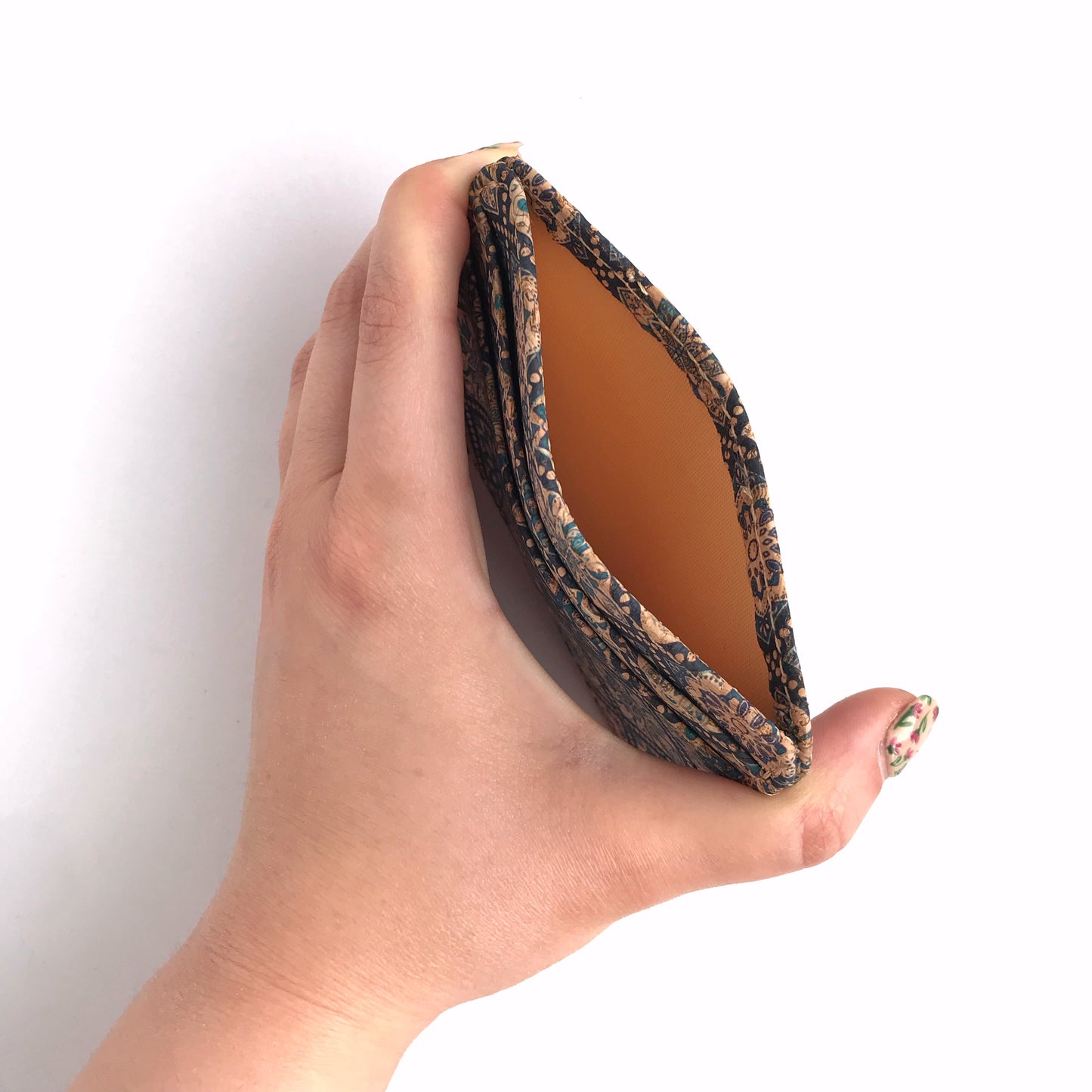Tarjetero de corcho portugués cuero vegano sustentable moda mujer natural ecológica