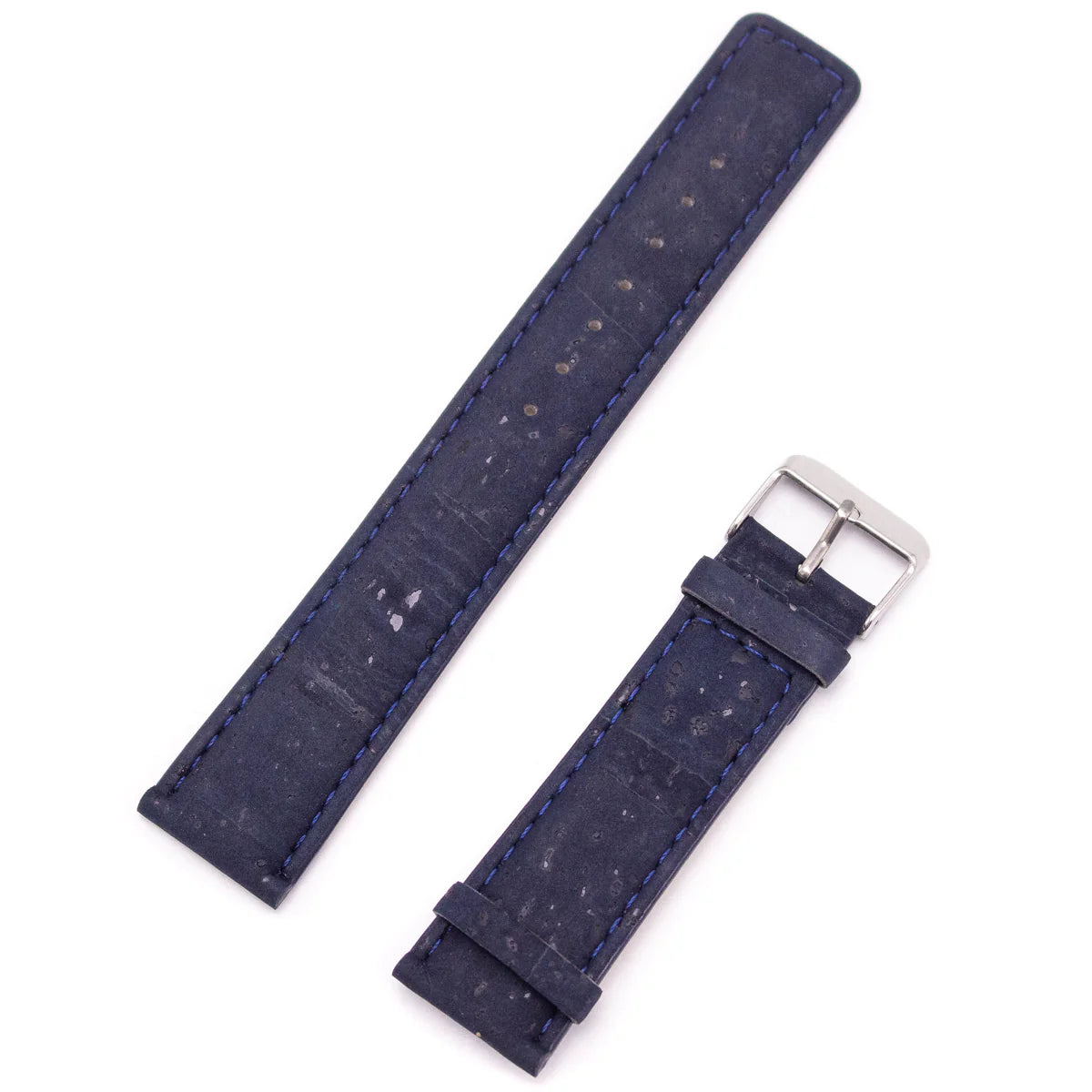 Correa para reloj de Corcho Natural Azul Marino Vegano y Sustentable 20mm