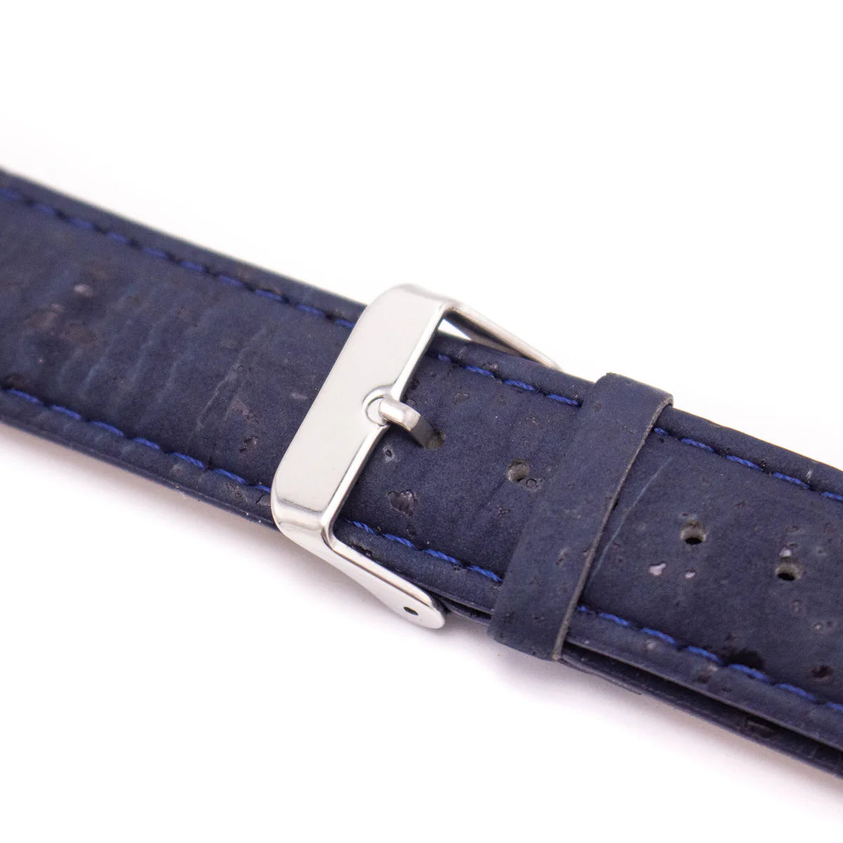 Correa para reloj de Corcho Natural Azul Marino Vegano y Sustentable 20mm