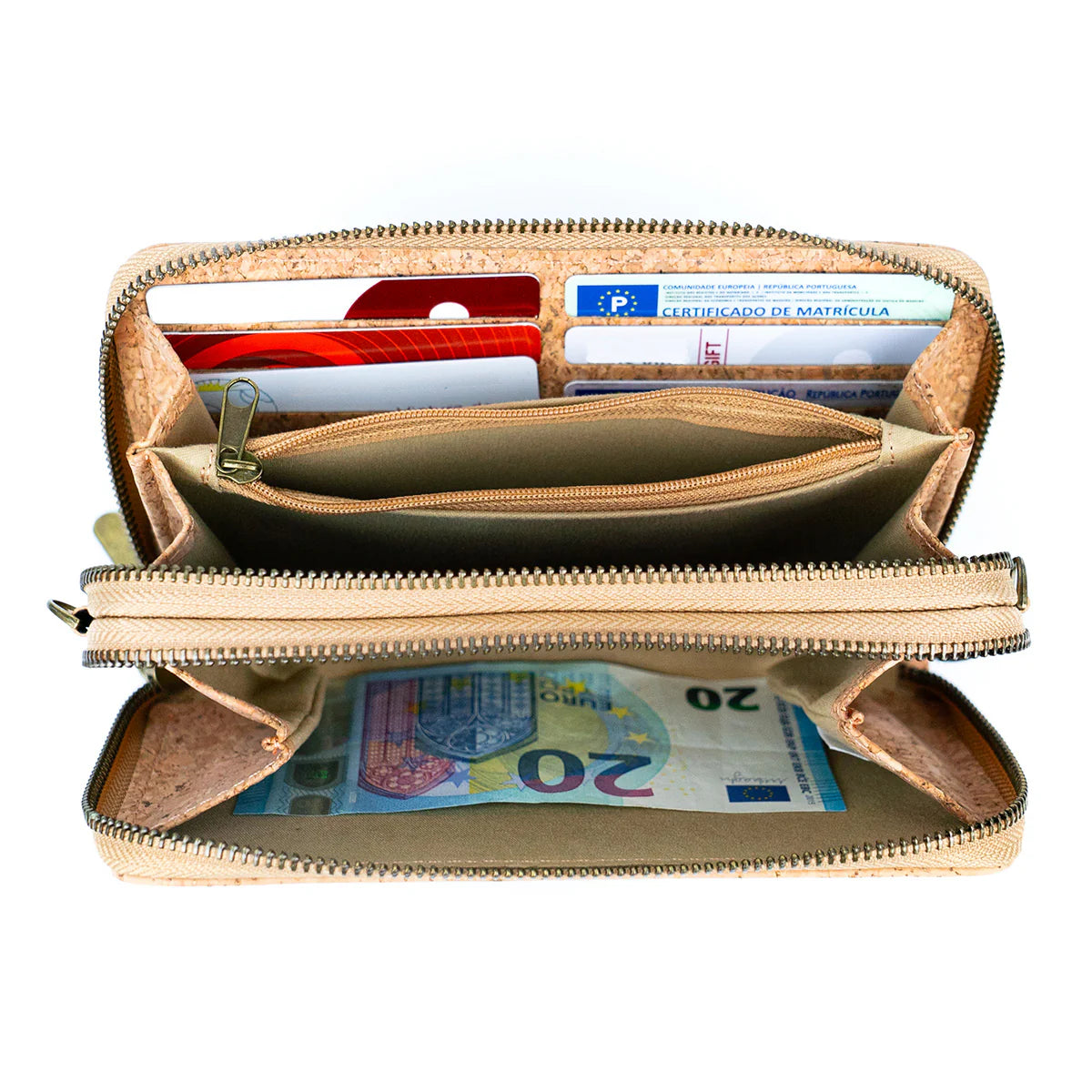 Bandolera Portacelular cartera de corcho vegano sustentable billetera mujer