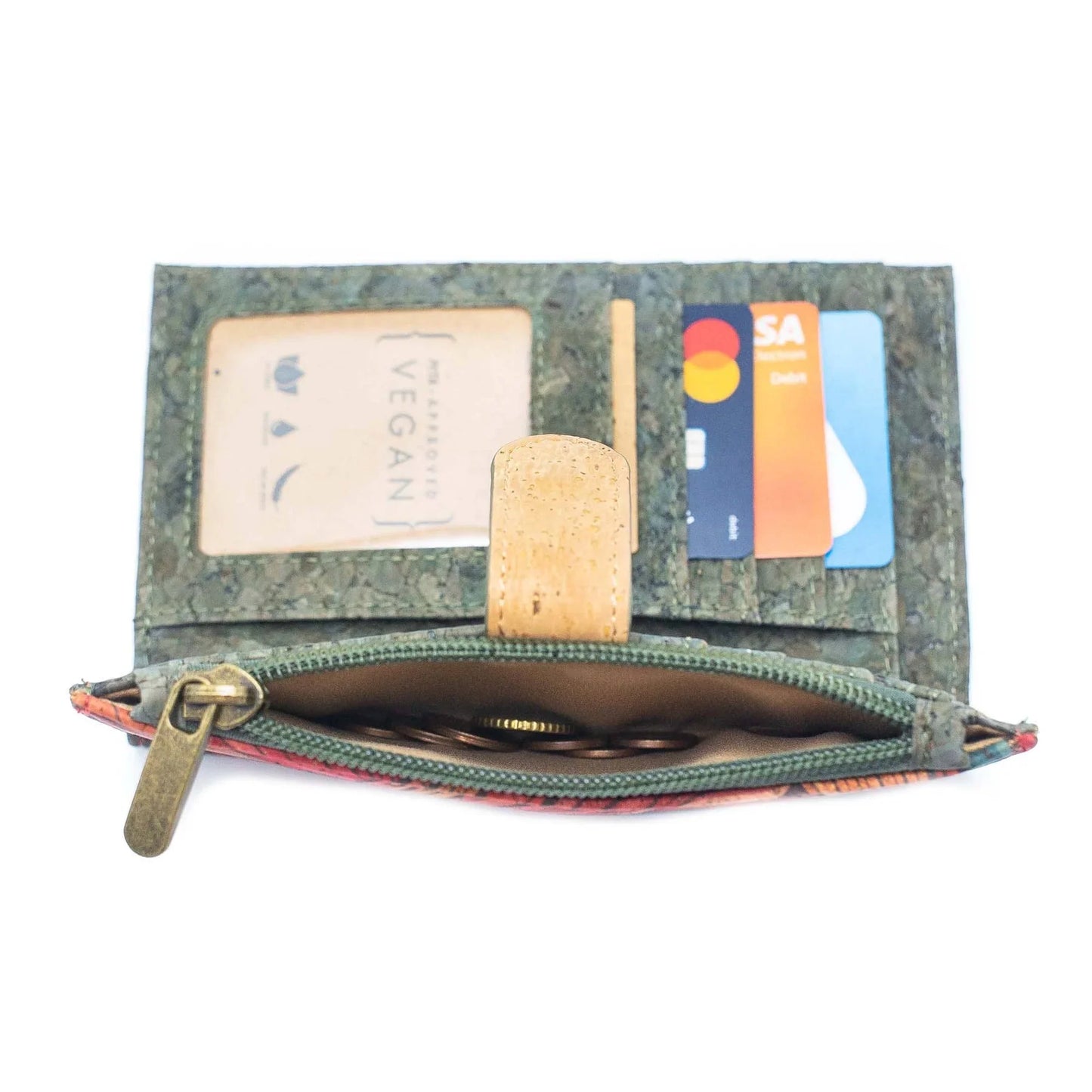 billetera de corcho cuero vegano sustentable monedero mujer