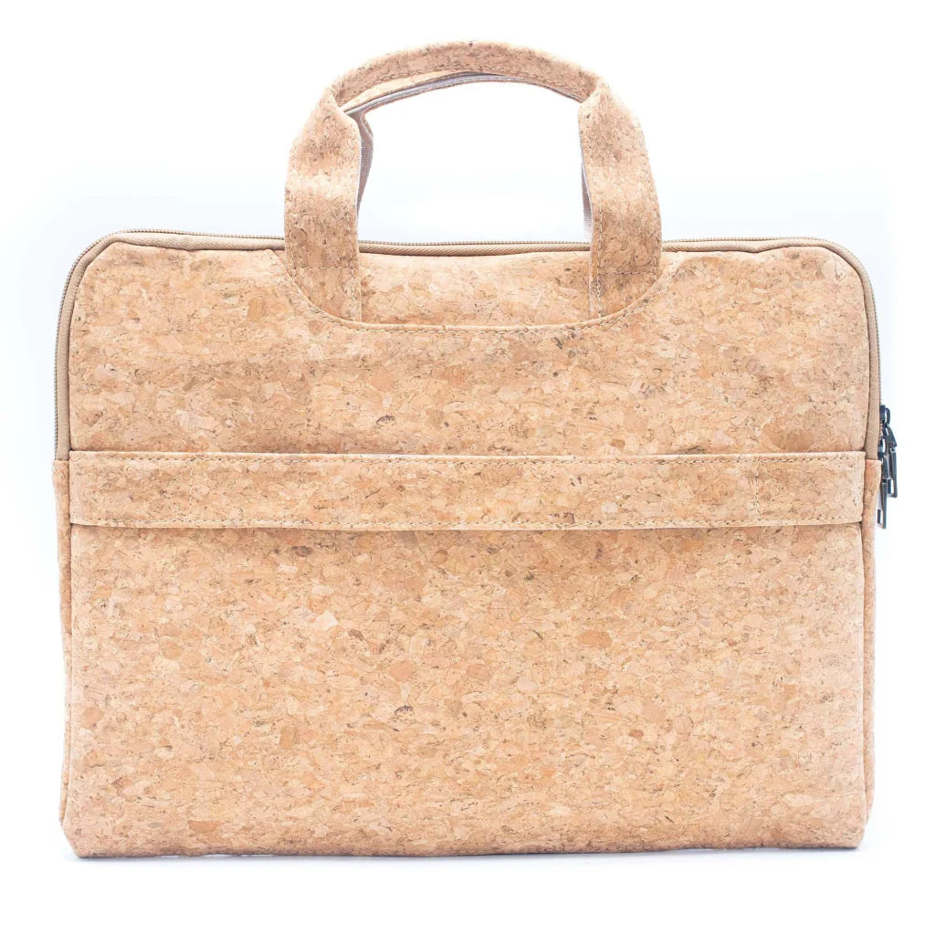 Maletín de corcho portugués hombre moda sustentable vegana natural