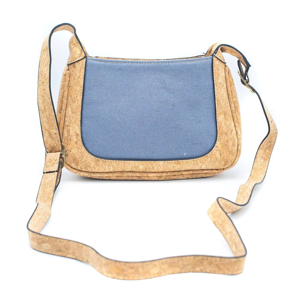 Reverso Cartera Milán Celeste de Corcho Natural Sustentable y Vegano