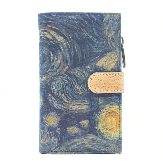 billetera la noche estrellada van gogh mujer de corcho portugues vegano sustentable