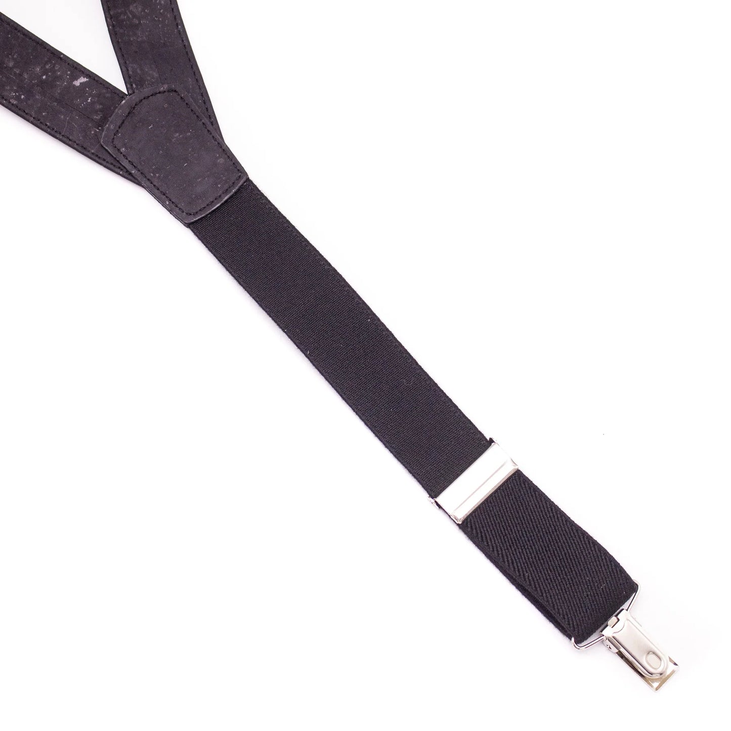 Suspensores de corcho portugués color negro cuero vegano sustentable