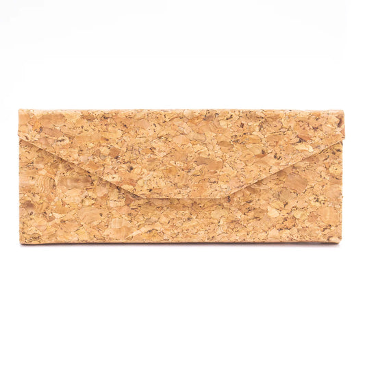 Estuche para lentes diseño plegable de corcho natural cuero vegano sustentable unisex para lentes de sol y ópticos