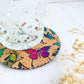 Posavaso de corcho portugués diseño mariposas. Cuida tus superficies con el estilo y naturaleza del corcho natural cuero vegano tendencia decoración de hogar