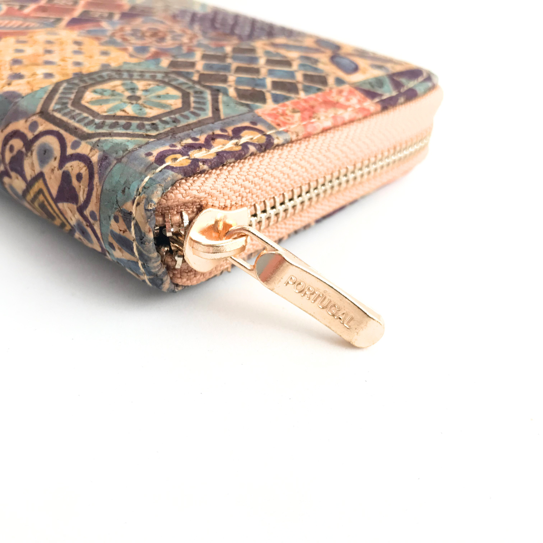 Billetera Grande Corcho Cuero Vegano Mujer Sustentable Meraki Cork