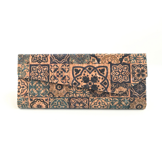 Estuche plegable para lentes de sol/ópticos de cuero vegano corcho natural sustentable mujer 