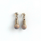 Aros de madera beige café claro imitación diamante zamac aleación de metales hipoalergénico