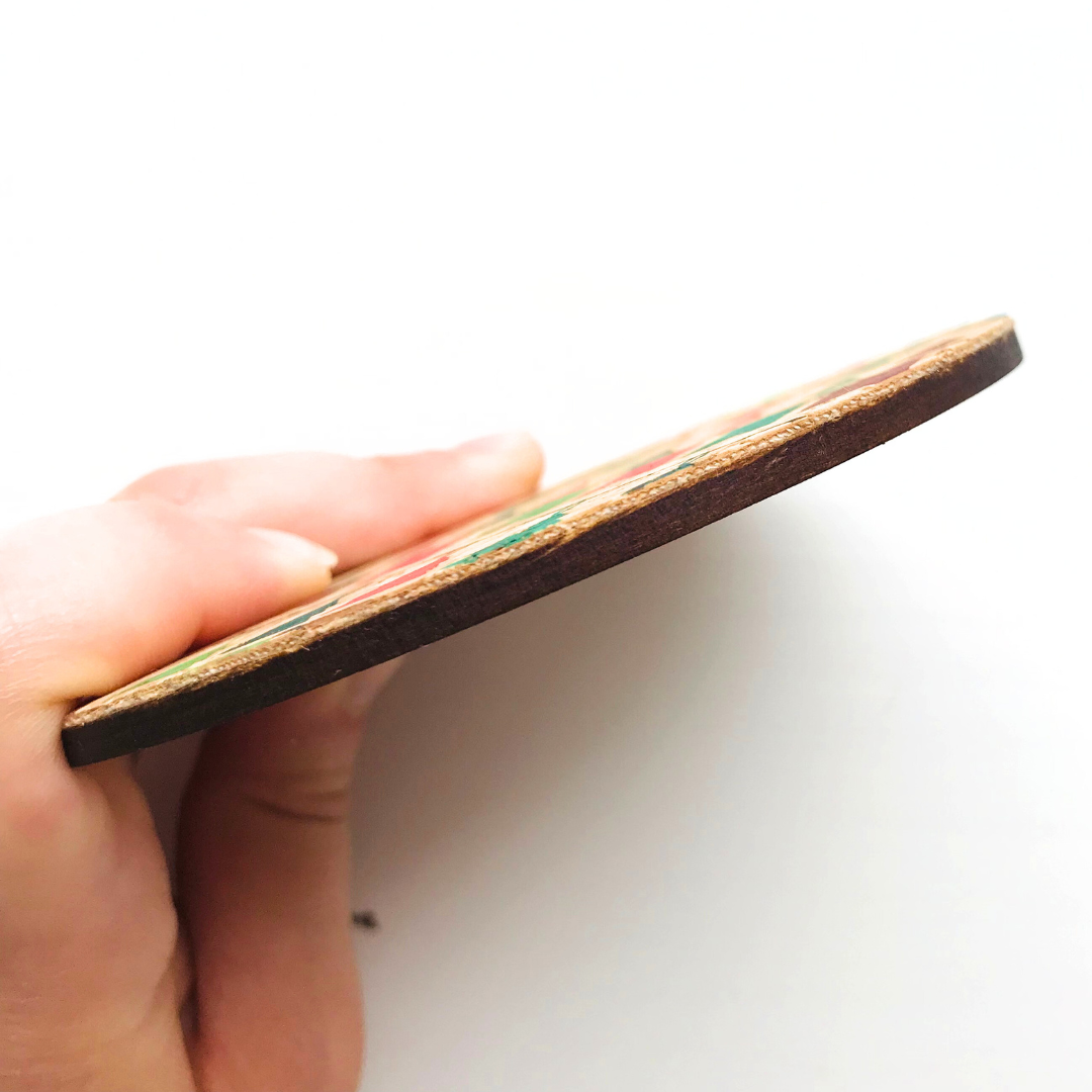 Set 4 personas individual + posavaso + porta cubiertos de corcho Edición Navideña Limitada