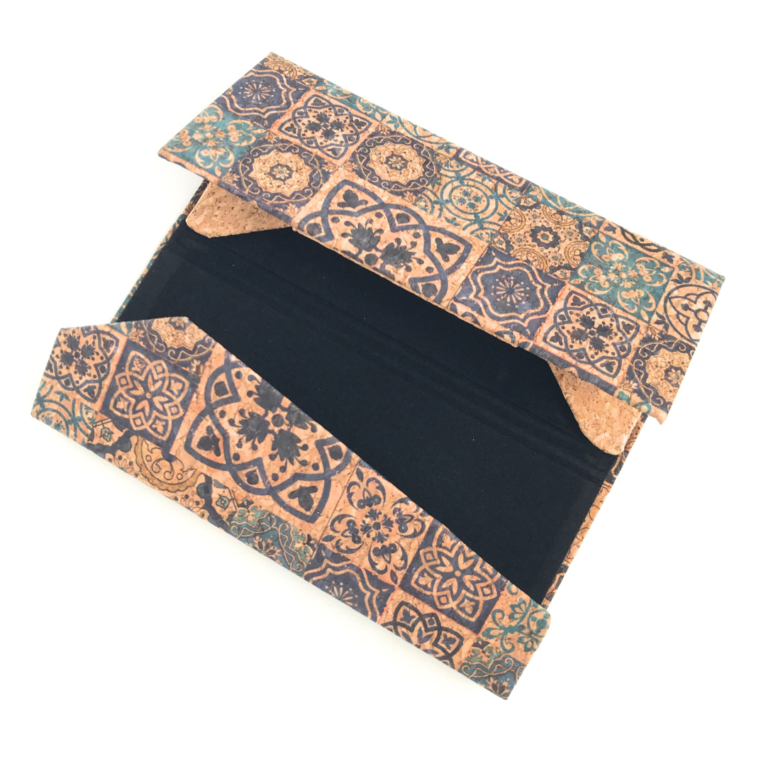 Estuche porta lentes de corcho natural accesorio mujer sustentable cuero vegano lentes de sol/ópticos