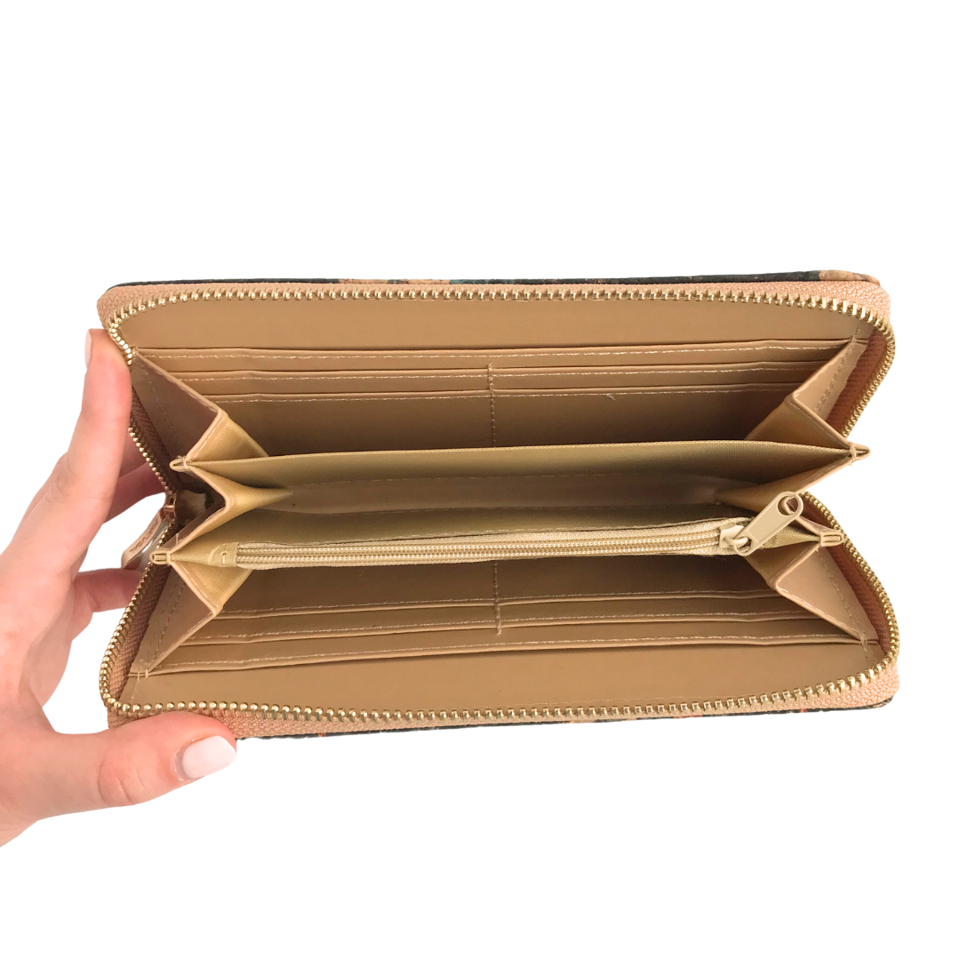 Billetera Grande Corcho Cuero Vegano Mujer Sustentable Meraki Cork