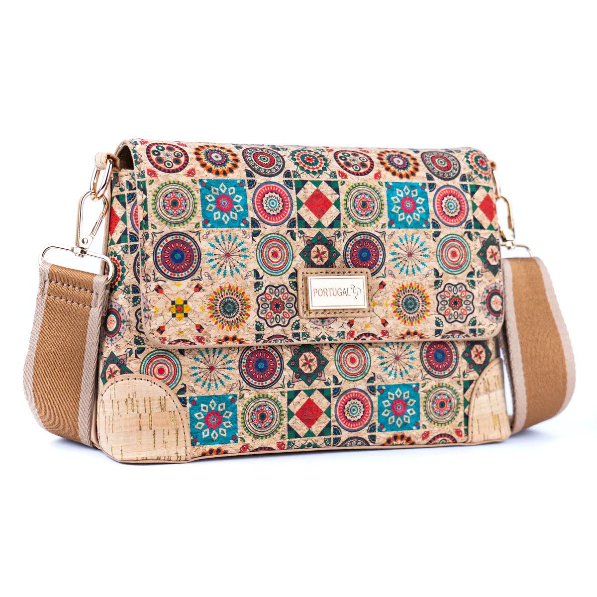 Cartera Bandolera de Corcho Portugués Natural Moda Mujer Sustentable