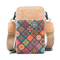Cartera Bandolera Mujer de Corcho Portugués Diseño Mandalas EcoCuero Vegano Moda Sustentable Tendencia 2025