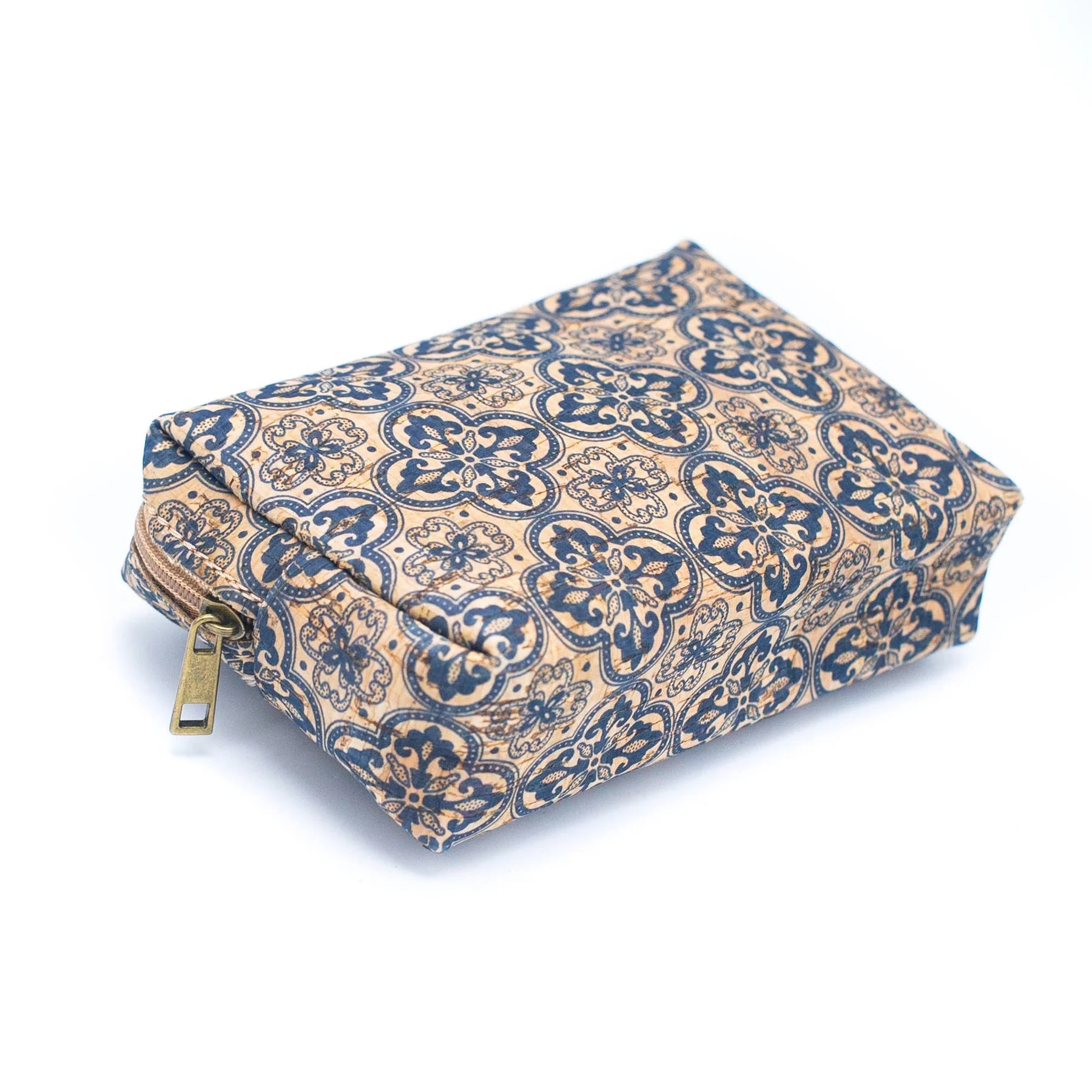 Mini Cosmetiquero de Corcho Natural Bolsa de maquillaje para cartera Cuero Vegano Sustentable