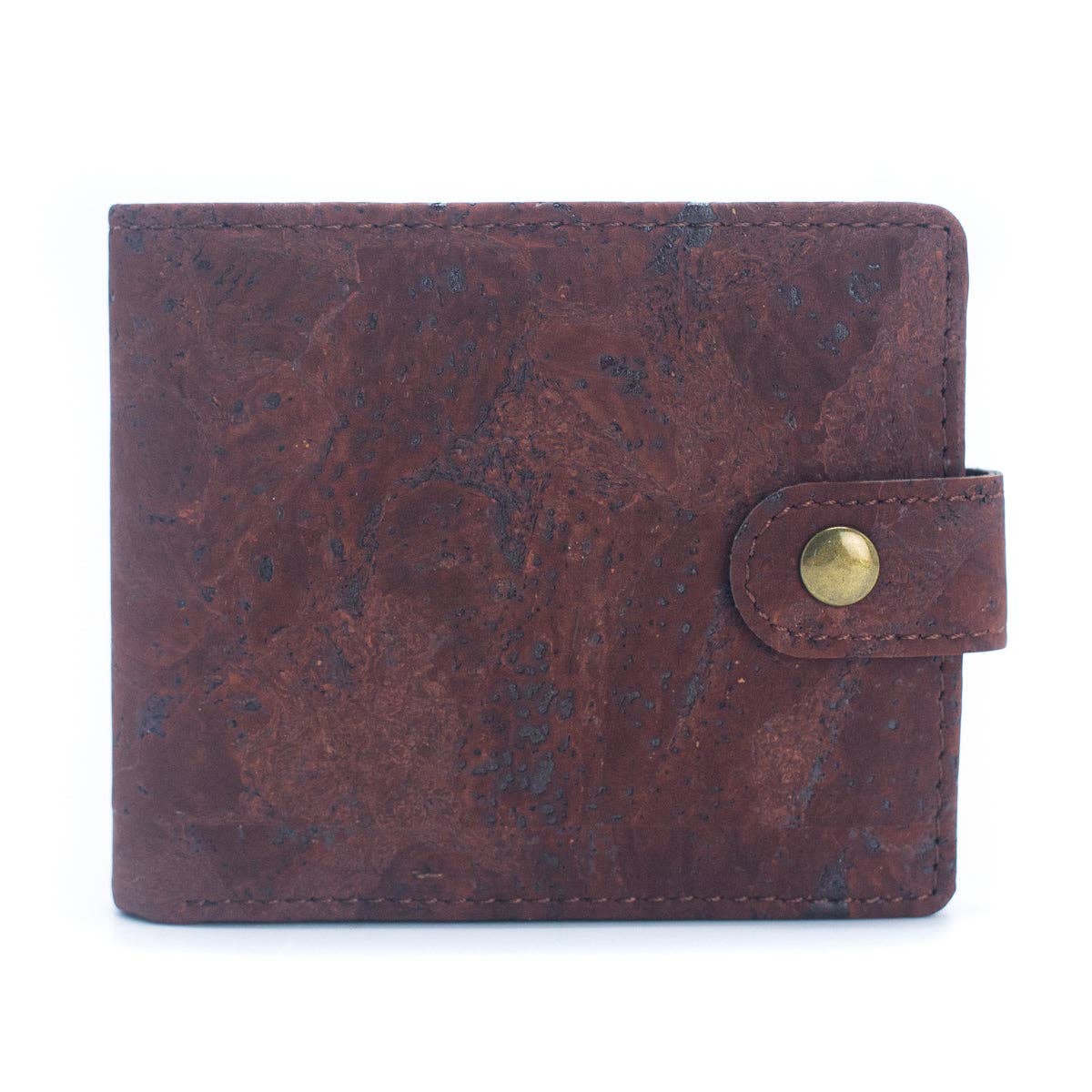 Billetera de corcho café claro hombre cuero vegano sustentable