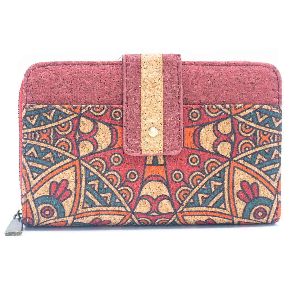 Billetera Roja Mujer de Corcho Cuero Vegano Sustentable