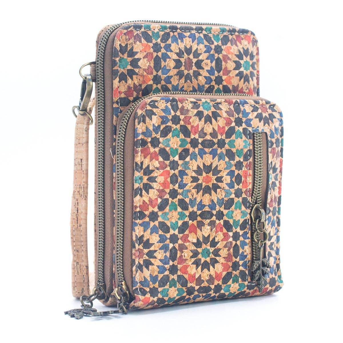 Cartera bandolera para celular de corcho vegano sustentable mujer