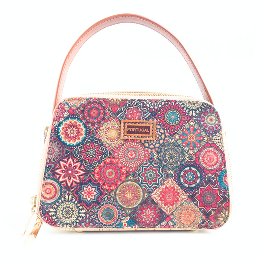 Cartera de corcho Mandala cuero vegano eco cuero sustentable
