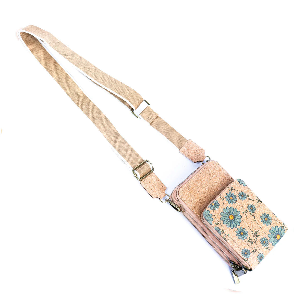 Cartera bandolera de corcho portugués correa ajustable 