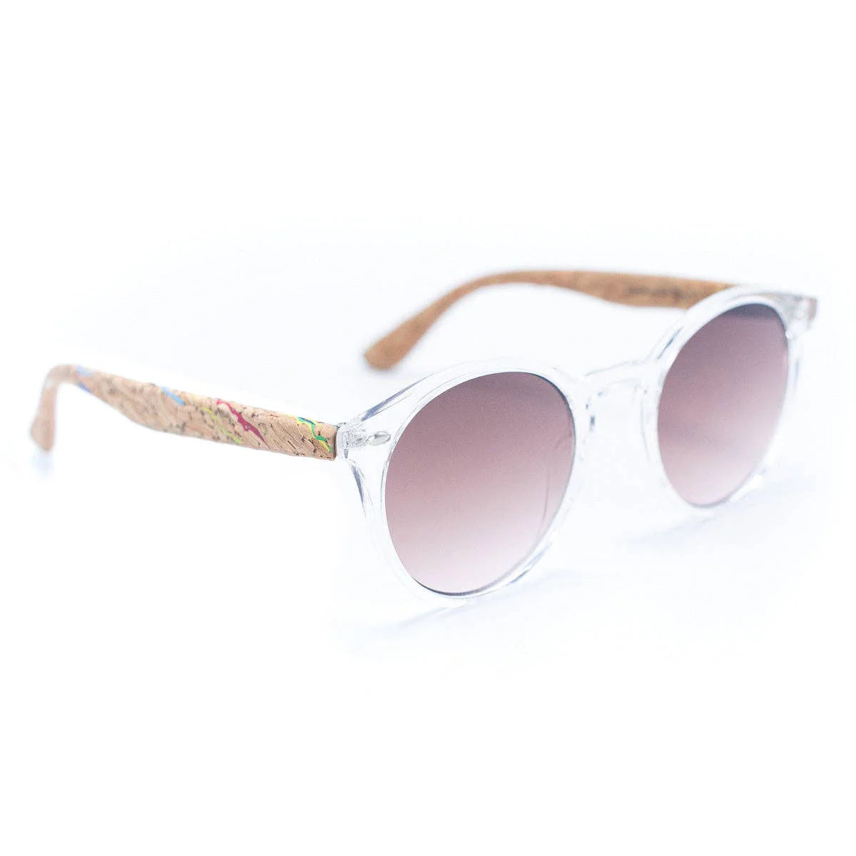 Lentes de sol mujer madera de corcho natural protección uv moda sustentable y vegana 