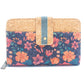 Billetera Mujer de Corcho Cuero Vegano Diseño Flores