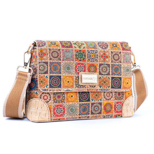 Cartera Bandolera de Corcho Natural Moda Mujer Boho Chic Sustentable