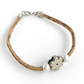 Pulsera de corcho portugués flor moda vegana sustentable mujer tendencia