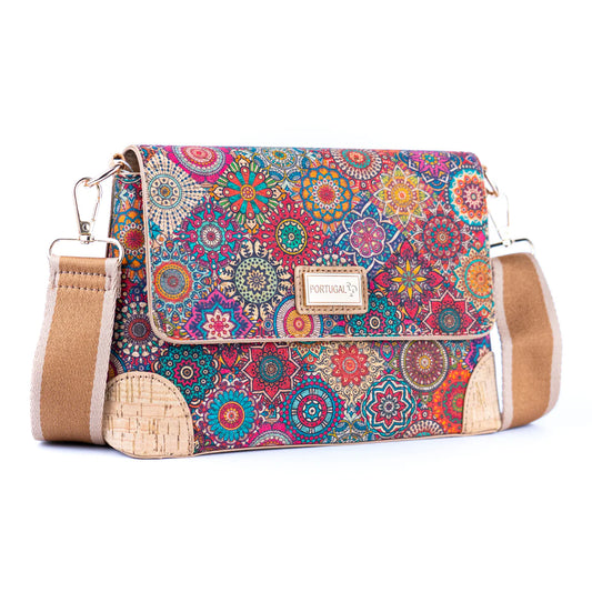 Cartera de Corcho Natural Mandalas Moda Sustentable Mujer 