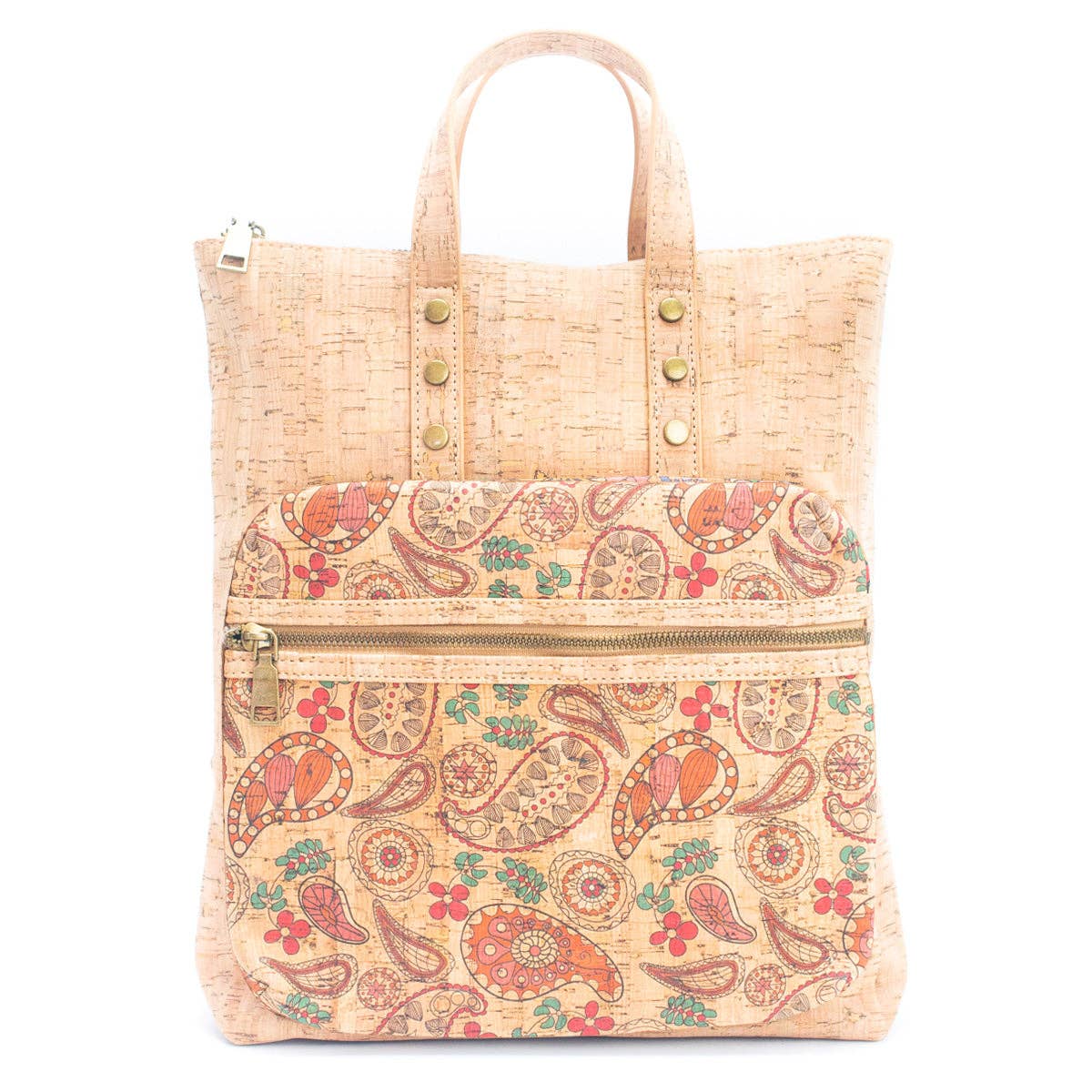 Mochila de Corcho Natural Cuero Vegano Sustentable Impermeable Portugués Boho