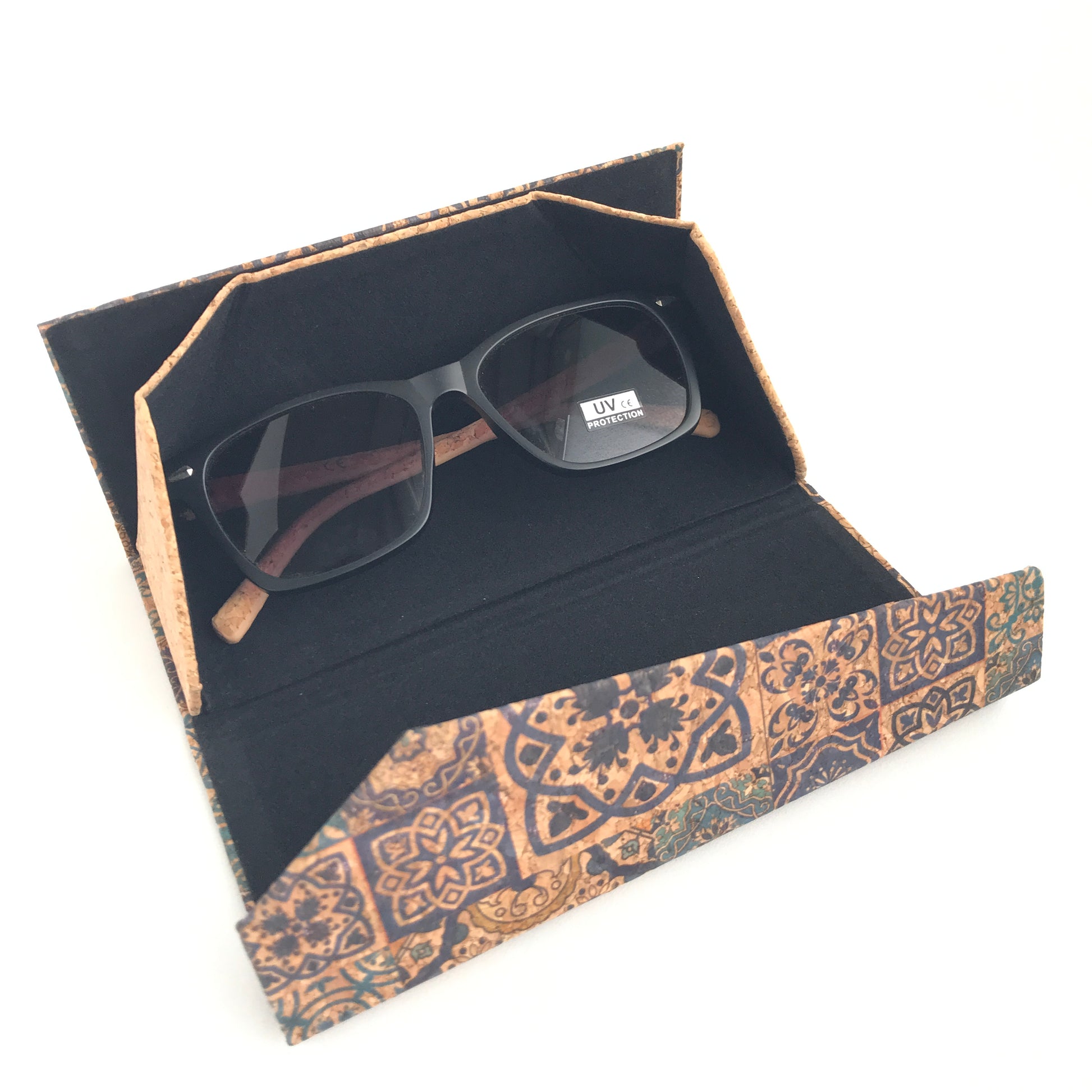 Estuche plegable para lentes de sol/ópticos cuero vegano mujer sustentable