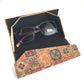 Estuche Porta Lentes de sol u opticos plegable diseño azulejos portugueses rojo azul naranjo celeste