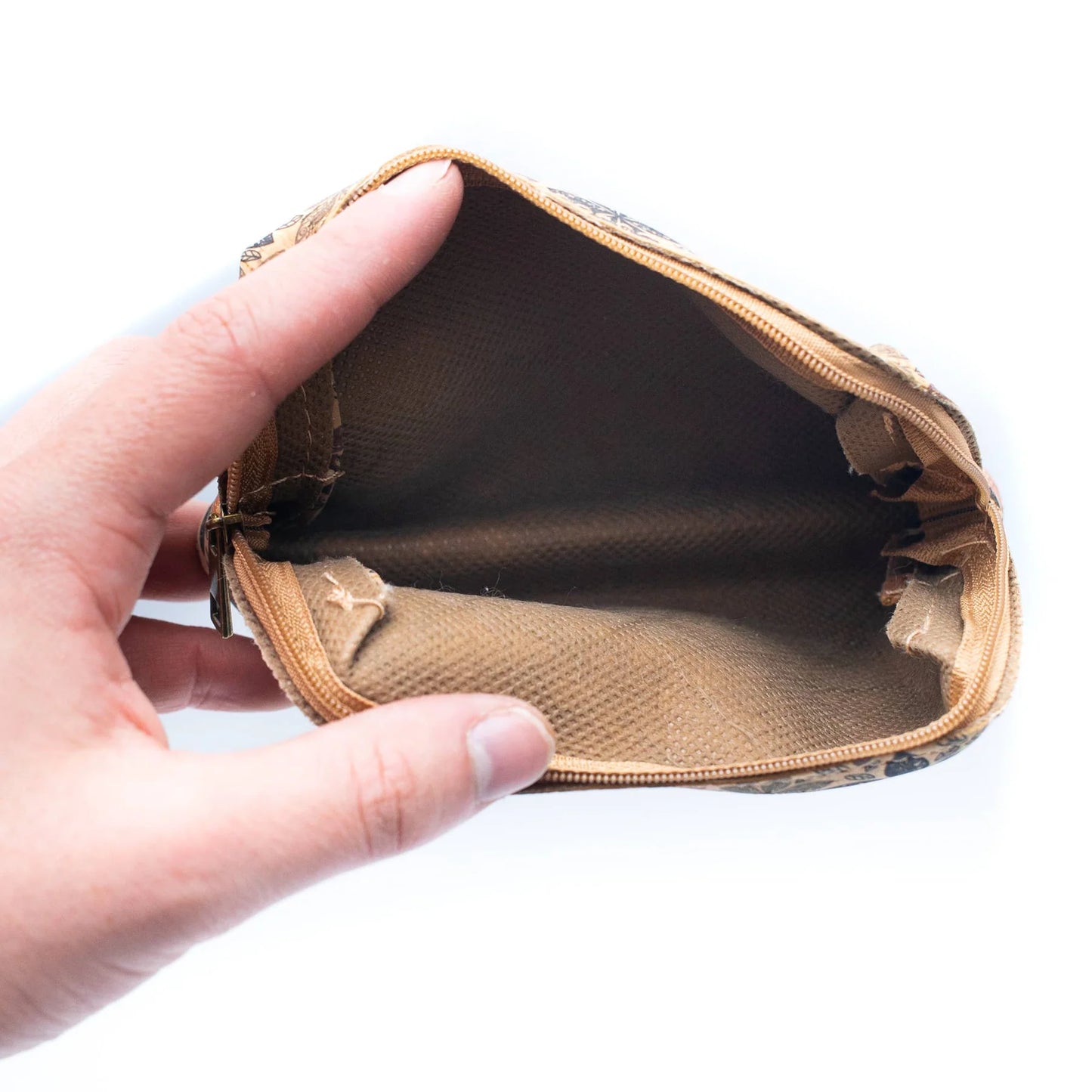 Interior Mini Cosmetiquero de Corcho Portugués Cuero Vegano Sustentable