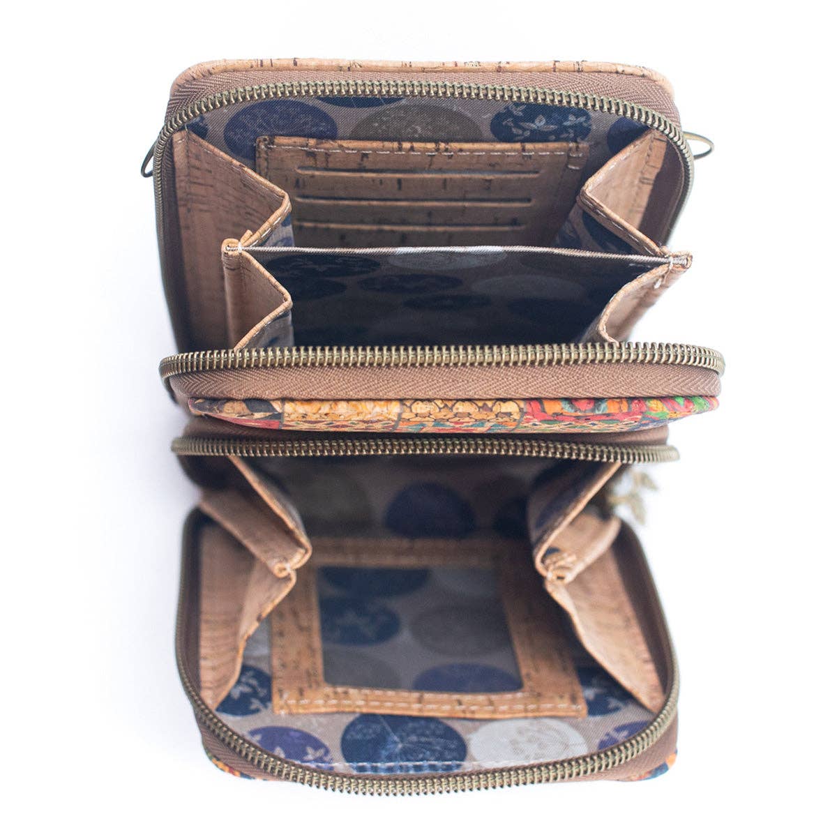 Bandolera portacelular cartera mujer vegana sustentable de corcho portugues
