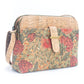 Cartera de corcho portugués cuero vegano sustentable diseño flores silvestres 