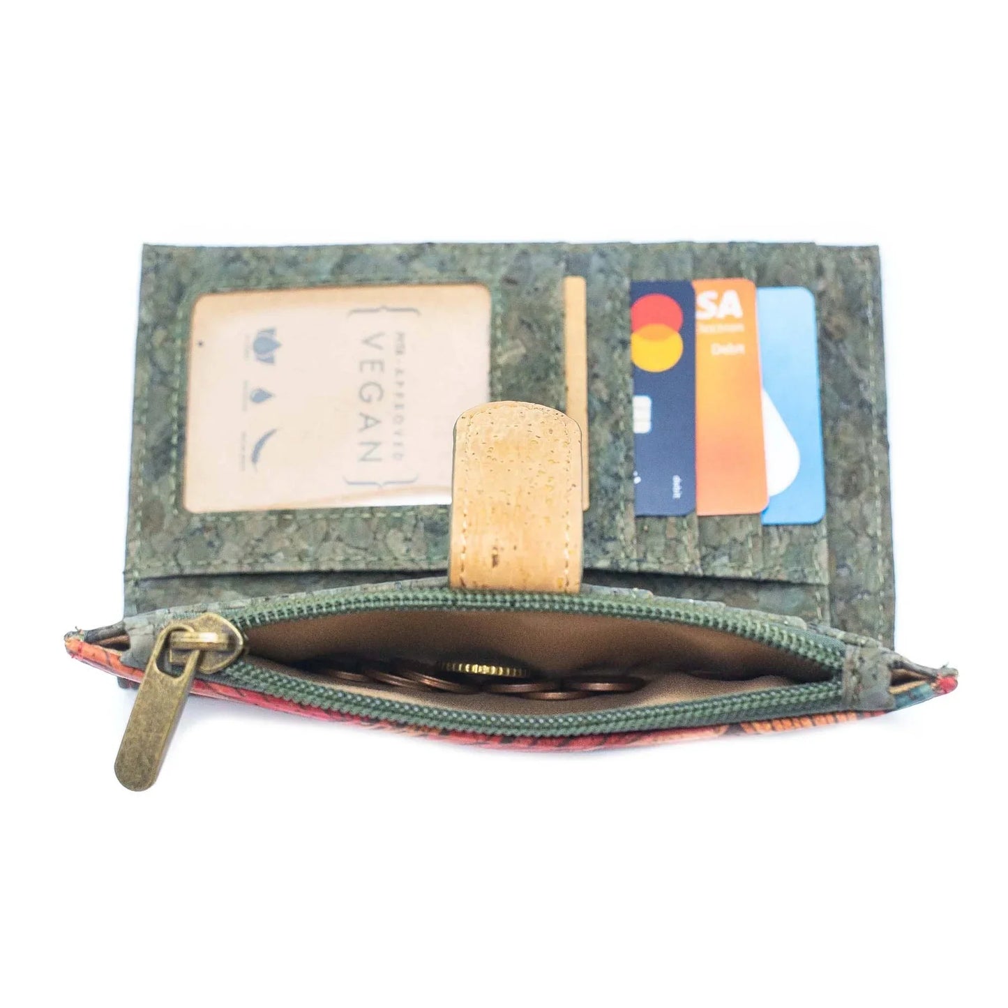 billetera de corcho vegano sustentable mujer monedero 