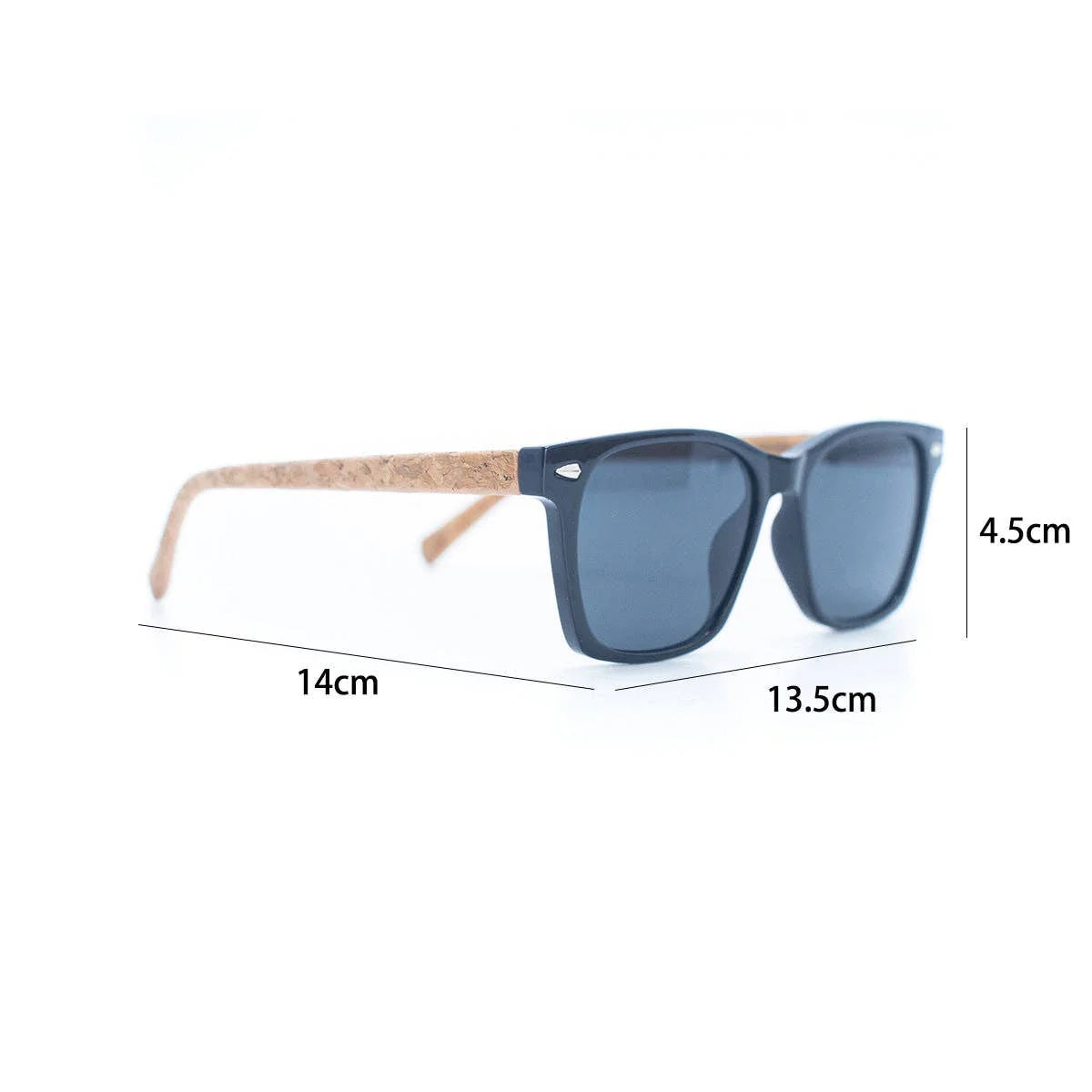 Lentes de sol de corcho natural unisex moda hombre sustentable vegana