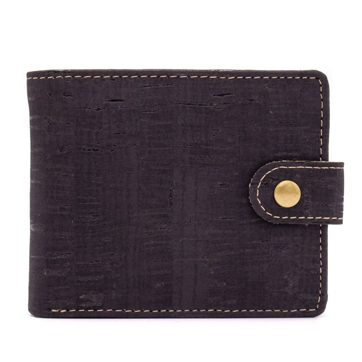 billetera hombre de corcho portugues cuero vegano color negro sustentable