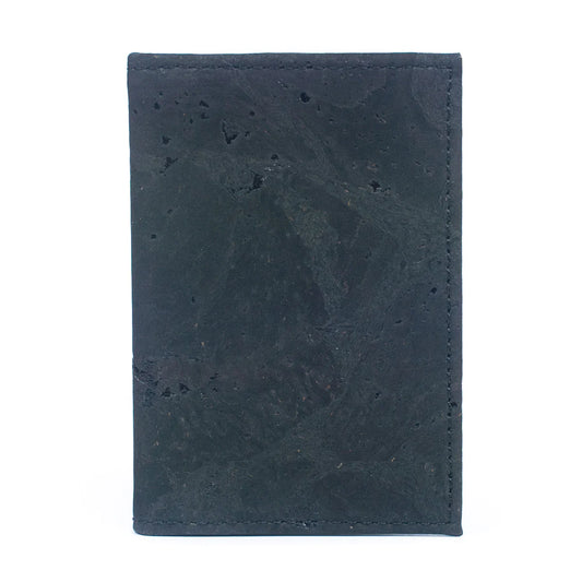 Tarjetero de Corcho Hombre Color Negro Accesorio Sustentable para Hombre de Cuero Vegano Ecológico Tendencia 2025