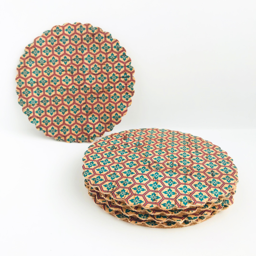 Posavasos Favo (Base de corcho)