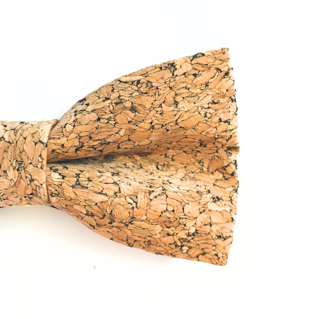 Corbatín de Corcho Natural Madera de Alcornoque Moda Hombre Sustentable