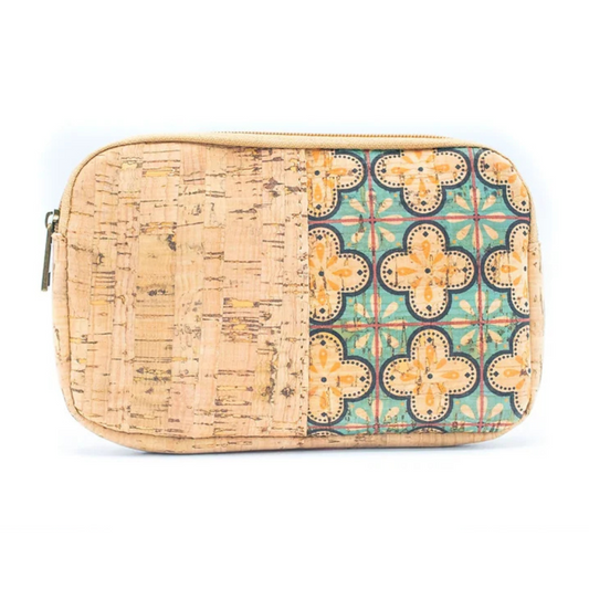 Neceser de Corcho Natural Mini Cosmetiquero de Cuero Vegano Moda Mujer Sustentable