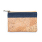 Monedero Hombre de Corcho Natural Sustentable Cuero Vegano Color Azul Marino